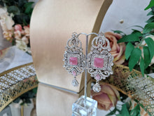 Nims Boutique Devika Maharani Silver & Pink Choker Set