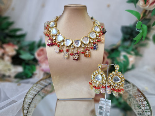 Ganga Multicolour Luxury Kundan Set (1)