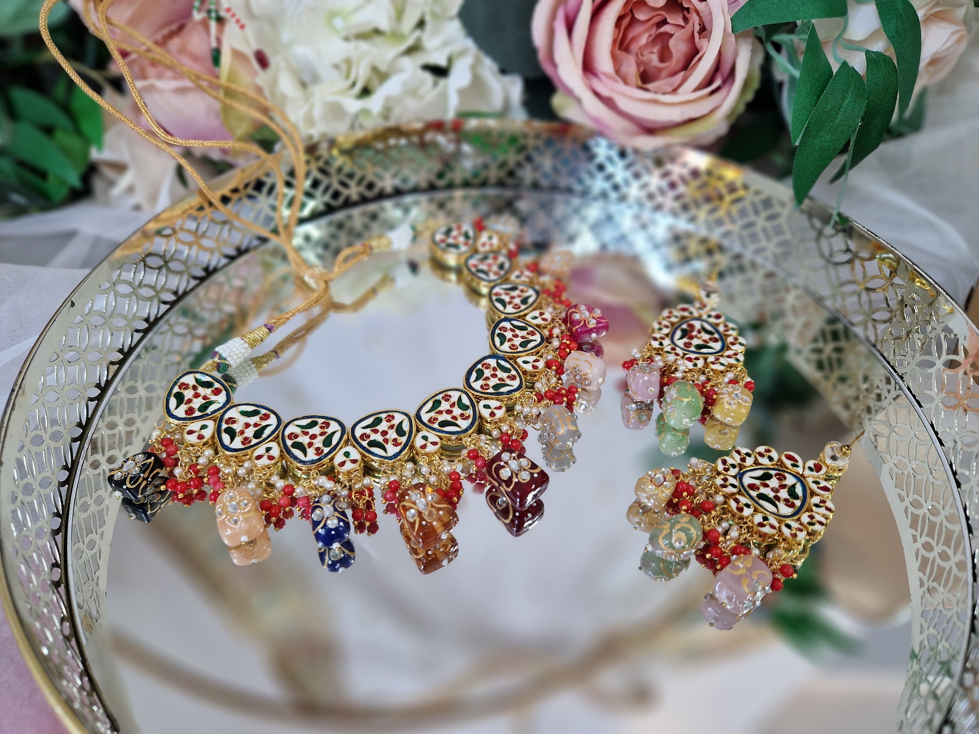 Nims Boutique Ganga Multicolour Luxury Kundan Set 1