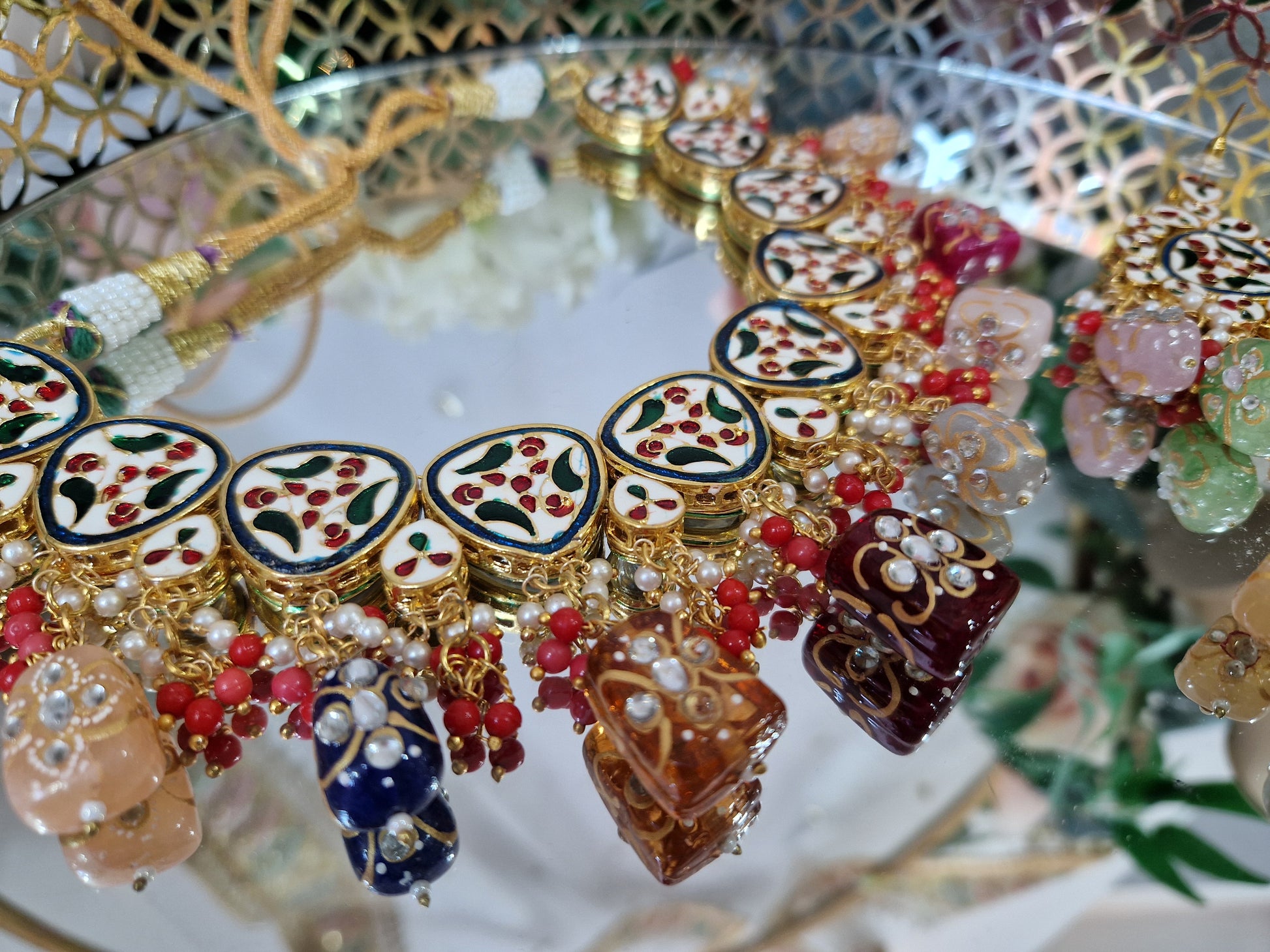 Nims Boutique Ganga Multicolour Luxury Kundan Set 1