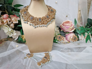 Ananya Gold & Grey Maharani Set