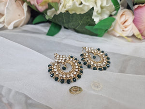 Vidya Antique Royal Dark Green Earrings