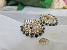 Vidya Antique Royal Dark Green Earrings