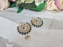 Nims Boutique Vidya Antique Royal Dark Green Earrings