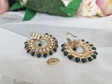 Nims Boutique Vidya Antique Royal Dark Green Earrings