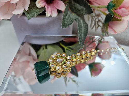 Nims Boutique Kundan Green Tikka DW7