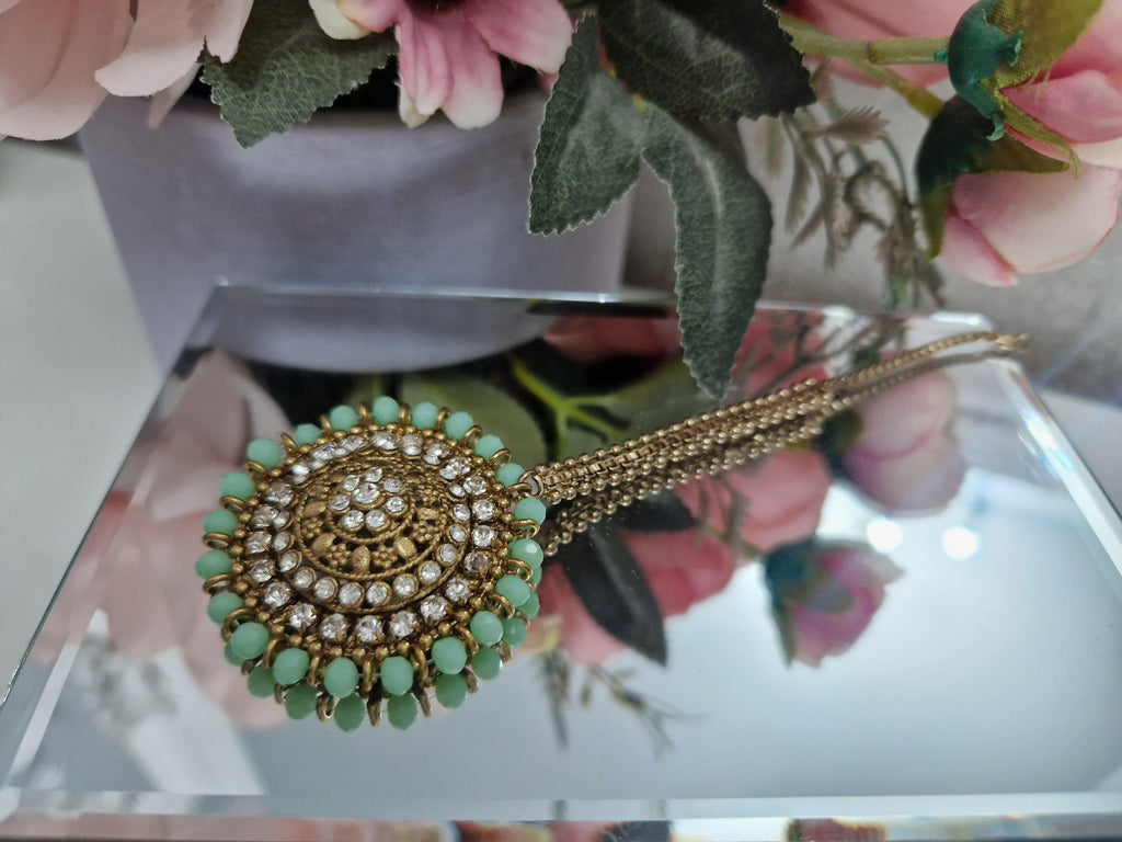 Nims Boutique Royal Antique Gold & Mint Tikka DW10