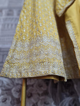 Mustard Threadwork Sharara Suit (Size 18-22)