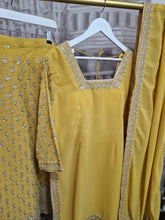Mustard Threadwork Sharara Suit (Size 18-22)