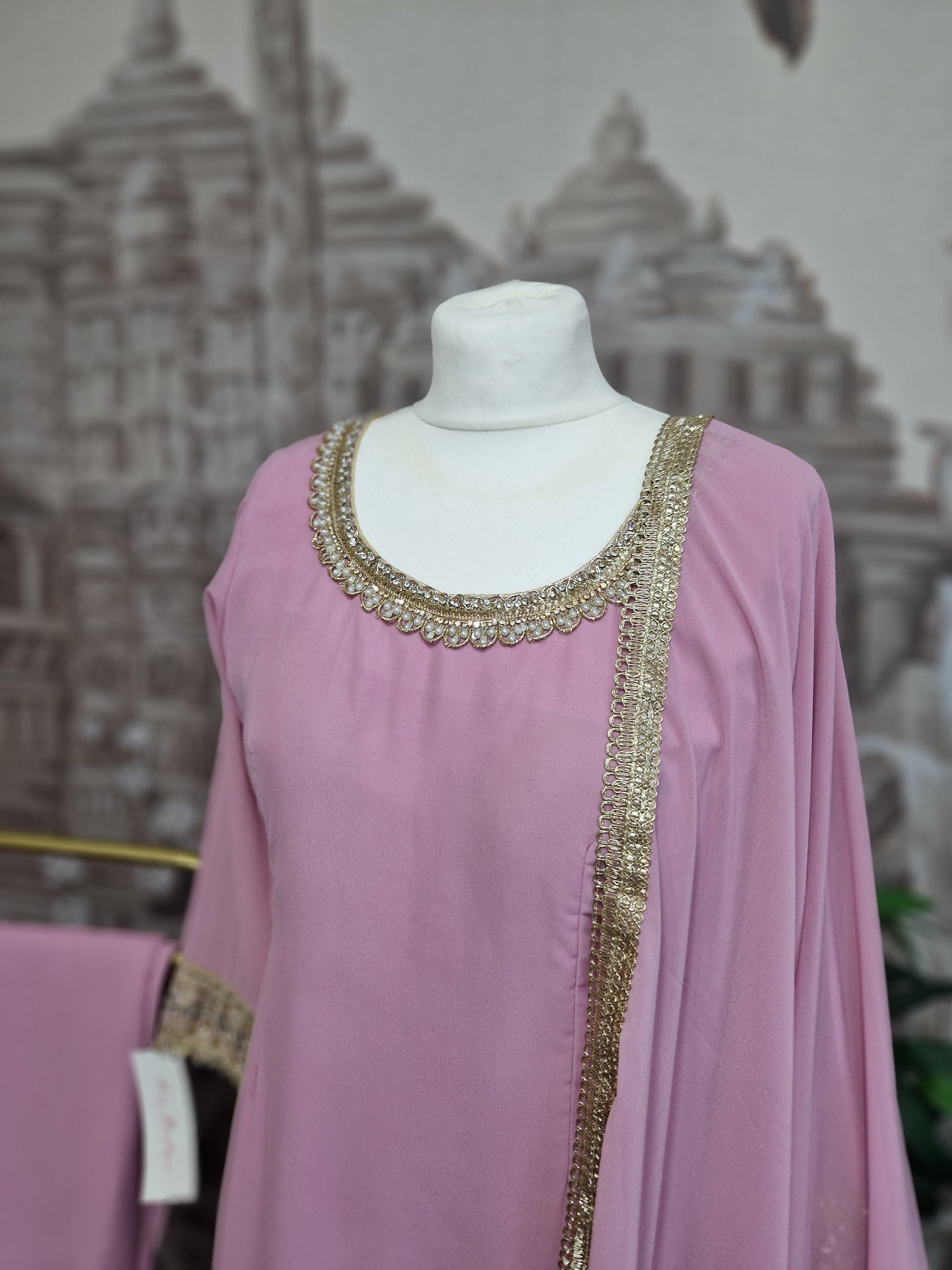 Mauve Trouser Suit (Size 10-12)