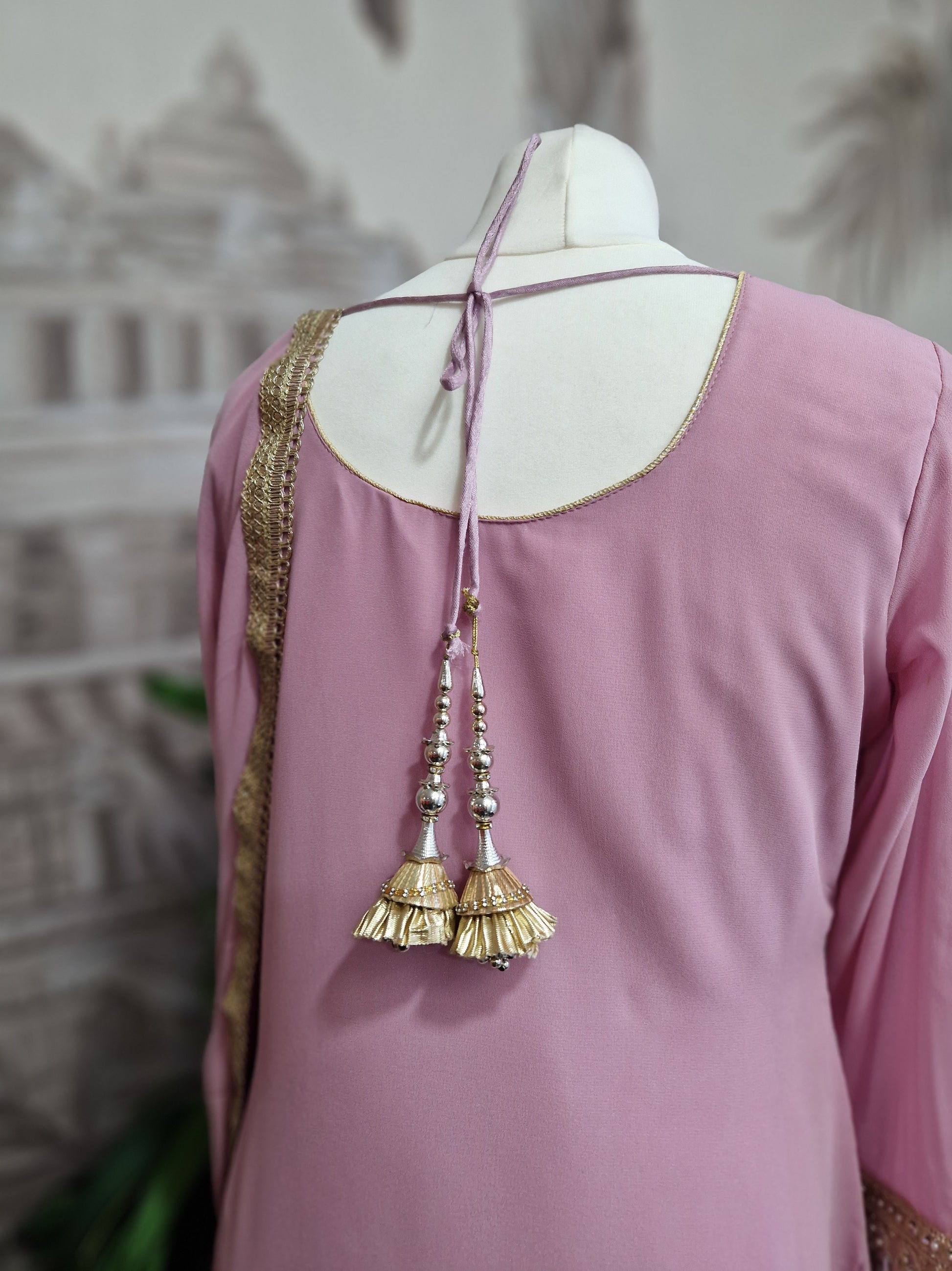 Mauve Trouser Suit (Size 10-12)
