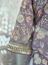 Luxury Lilac Embroidered Sharara Suit (Size 12)