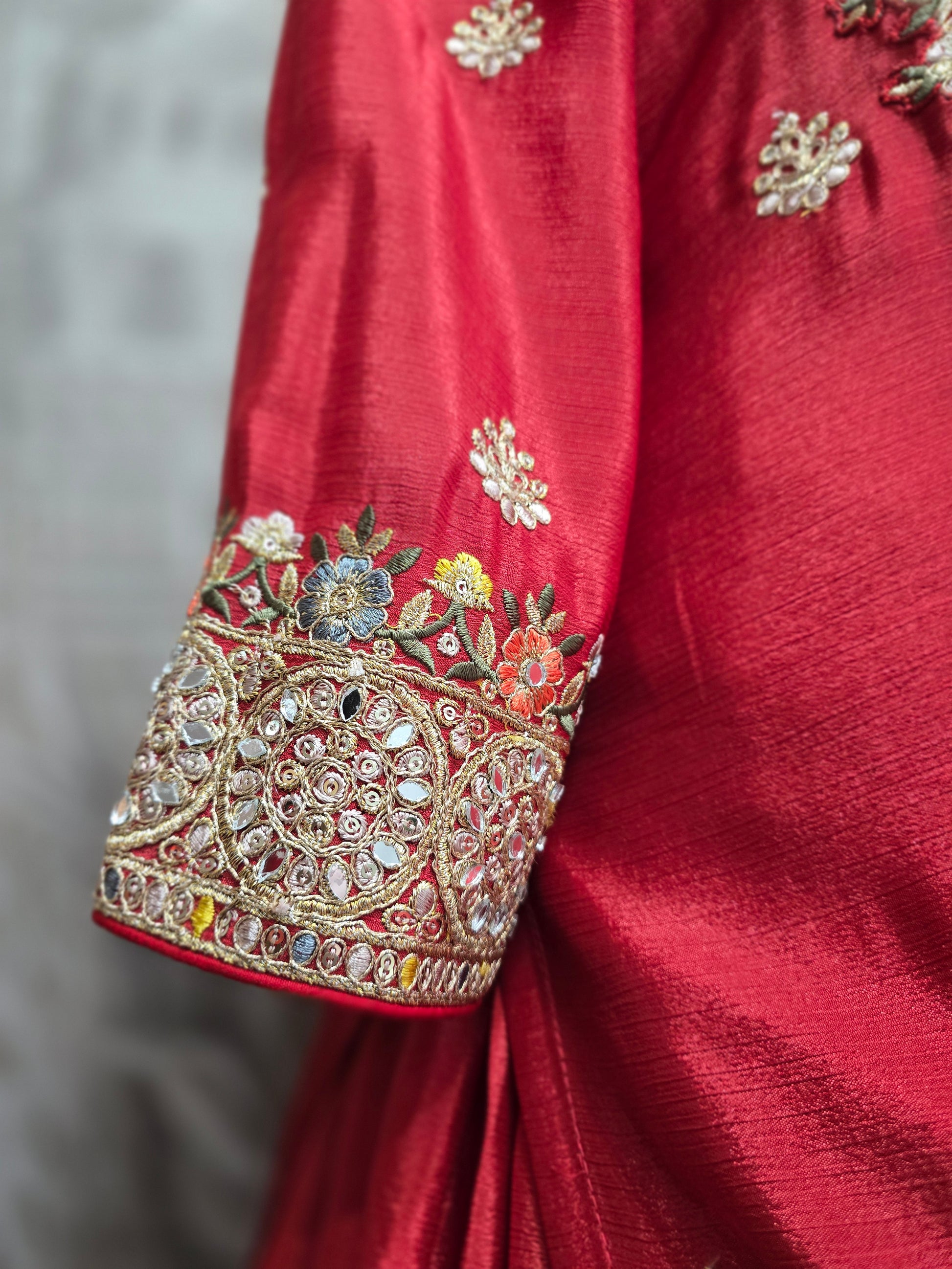 Red Embroidered Lehenga Suit (Size 10-12)
