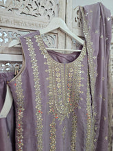 Lilac Zari Work sharara suit (Size 16-18)