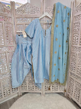 Powder Blue Raw Silk Salwar suit (Size 18-20)