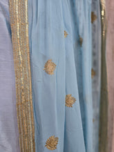 Powder Blue Raw Silk Salwar suit (Size 18-20)