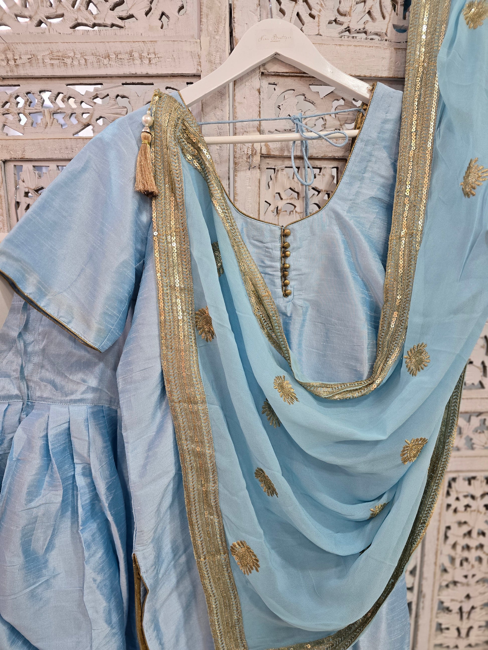 Powder Blue Salwar Suit (Size 18-20)