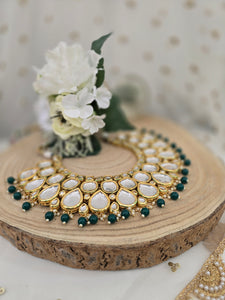 Luxury Kundan Green Necklace