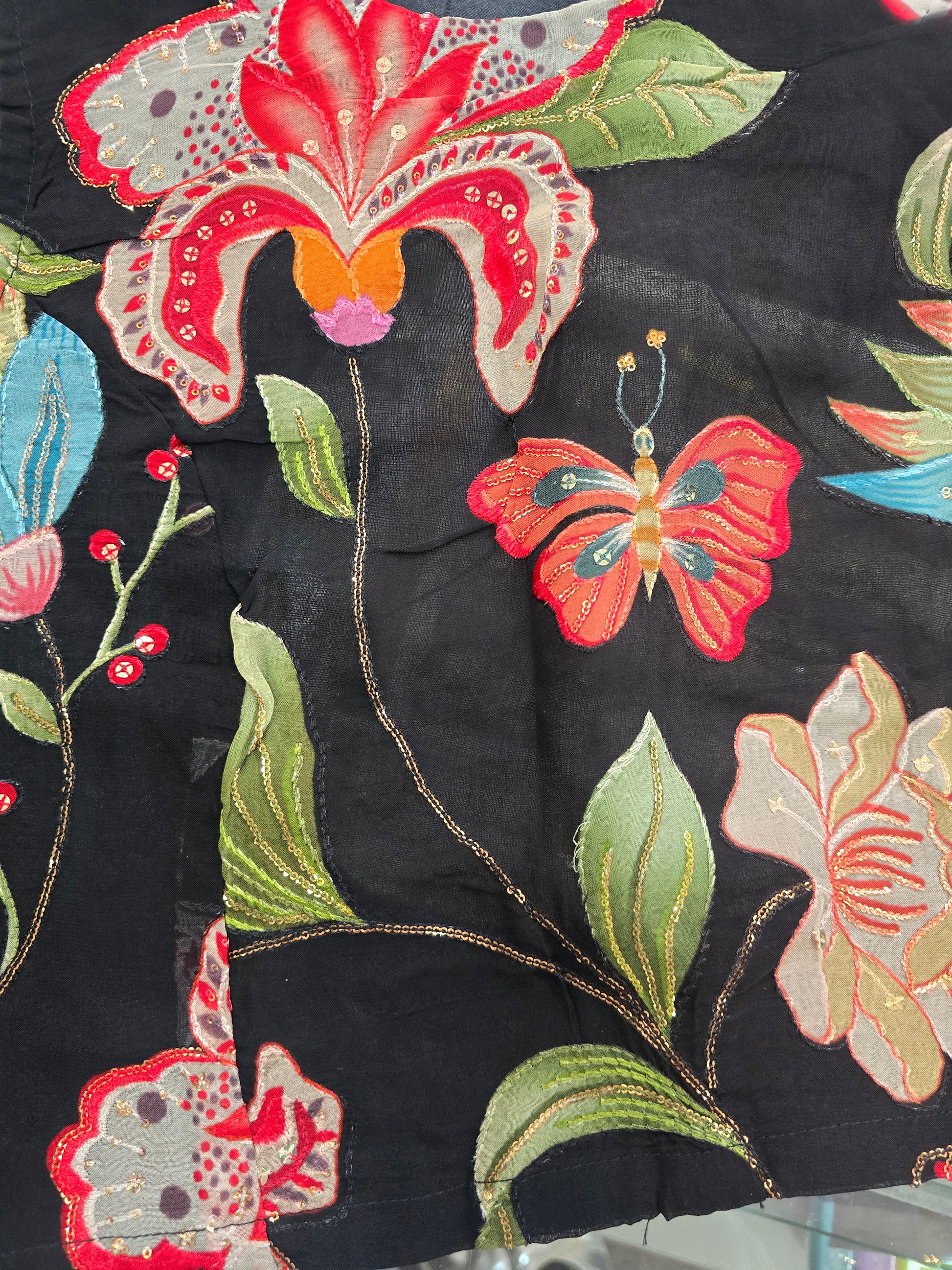 Lilianna Black Floral Blouse