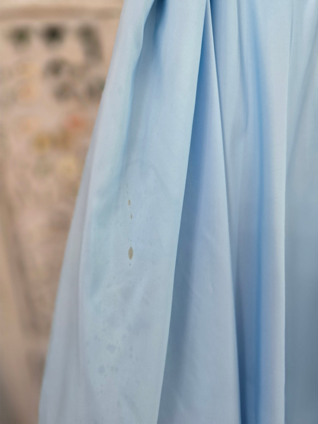 Readymade Powder Blue Silk skirt/lehnga (16-18)