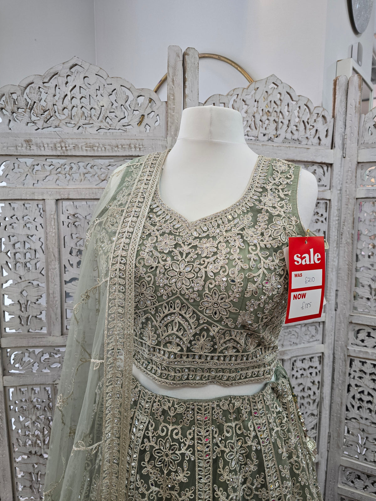 Mint Party Lehngas (Sizes 16-20)
