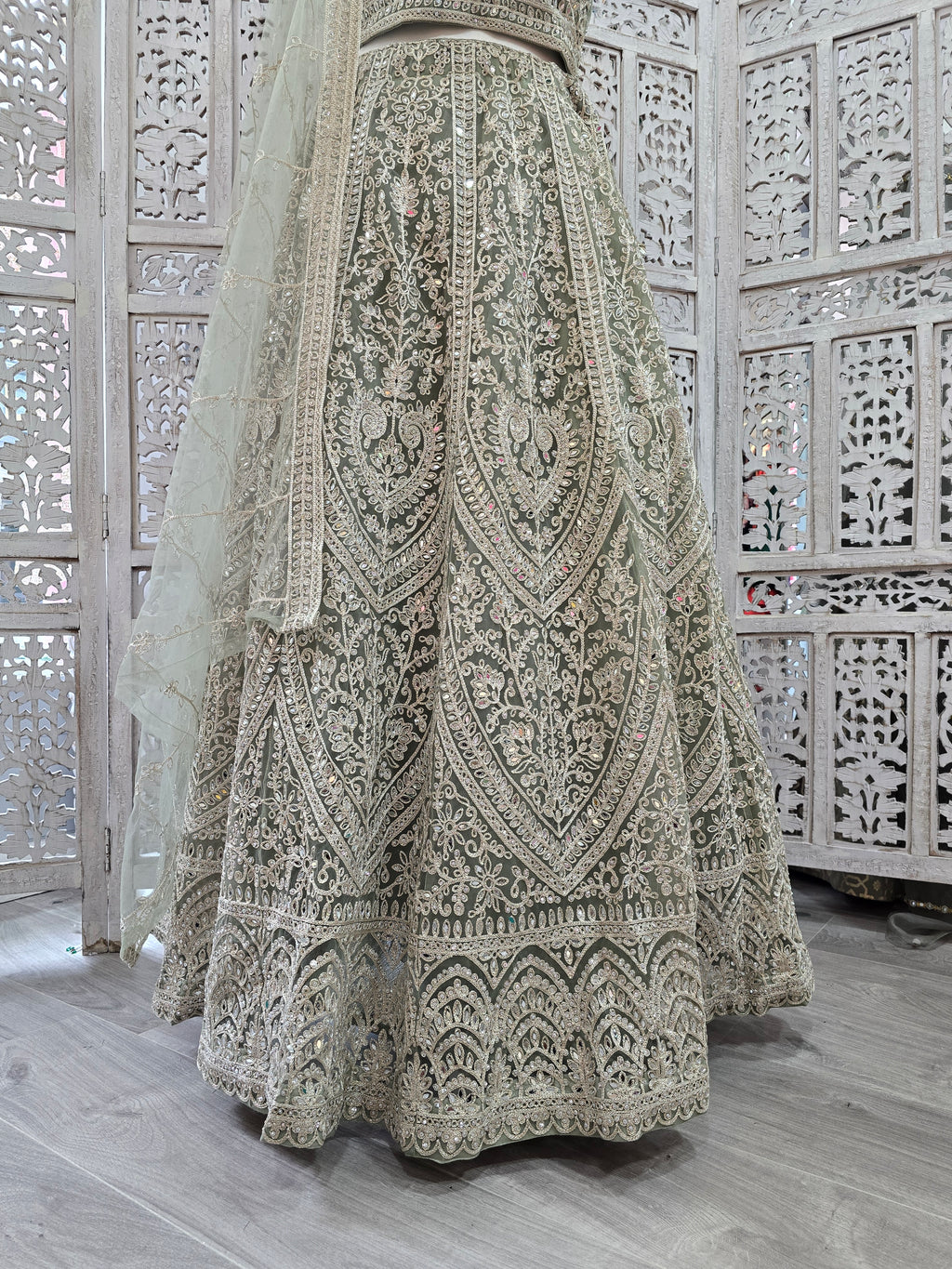 Mint Party Lehngas (Sizes 16-20)