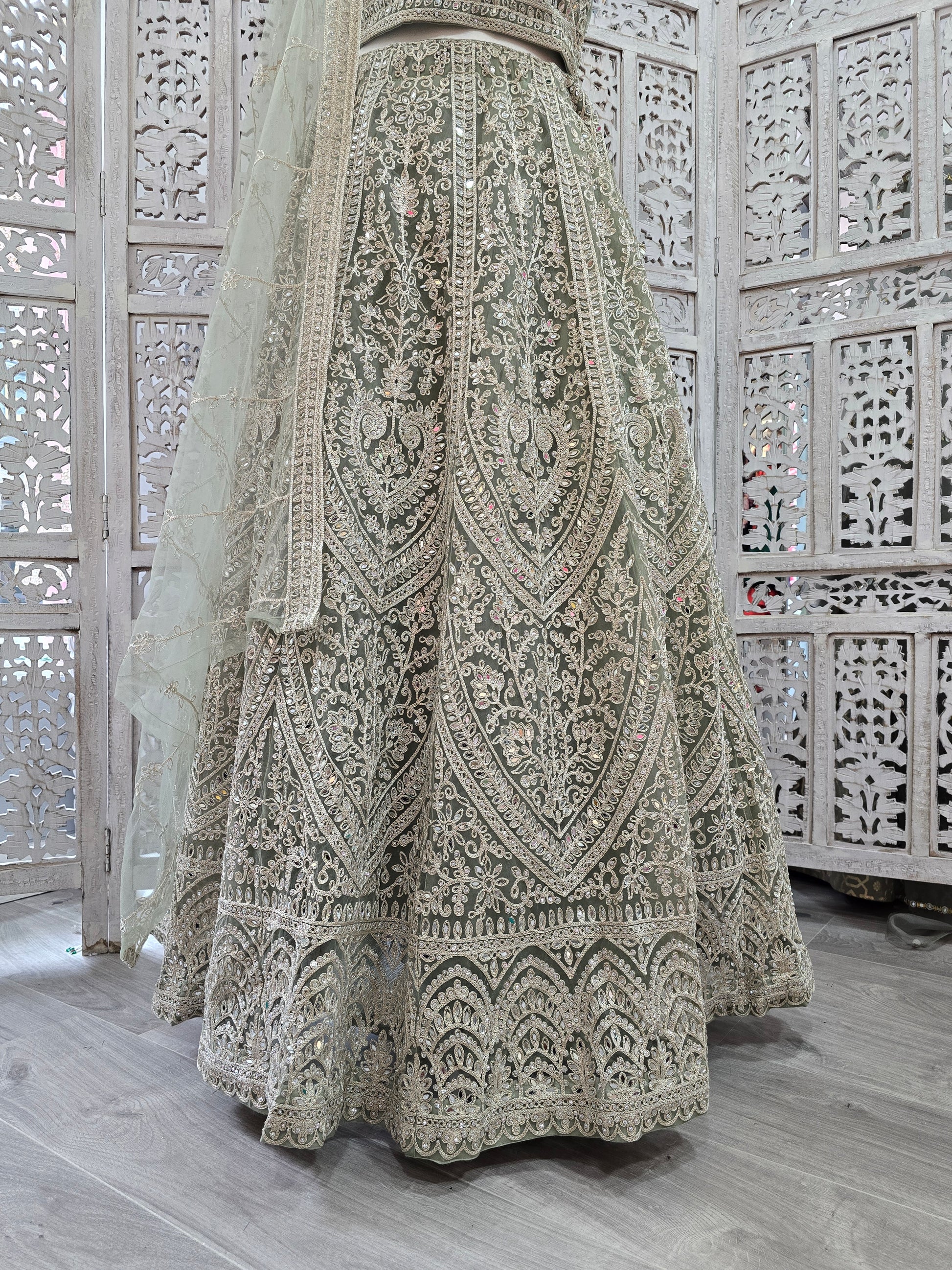 Mint Party Lehngas (Sizes 16-20)