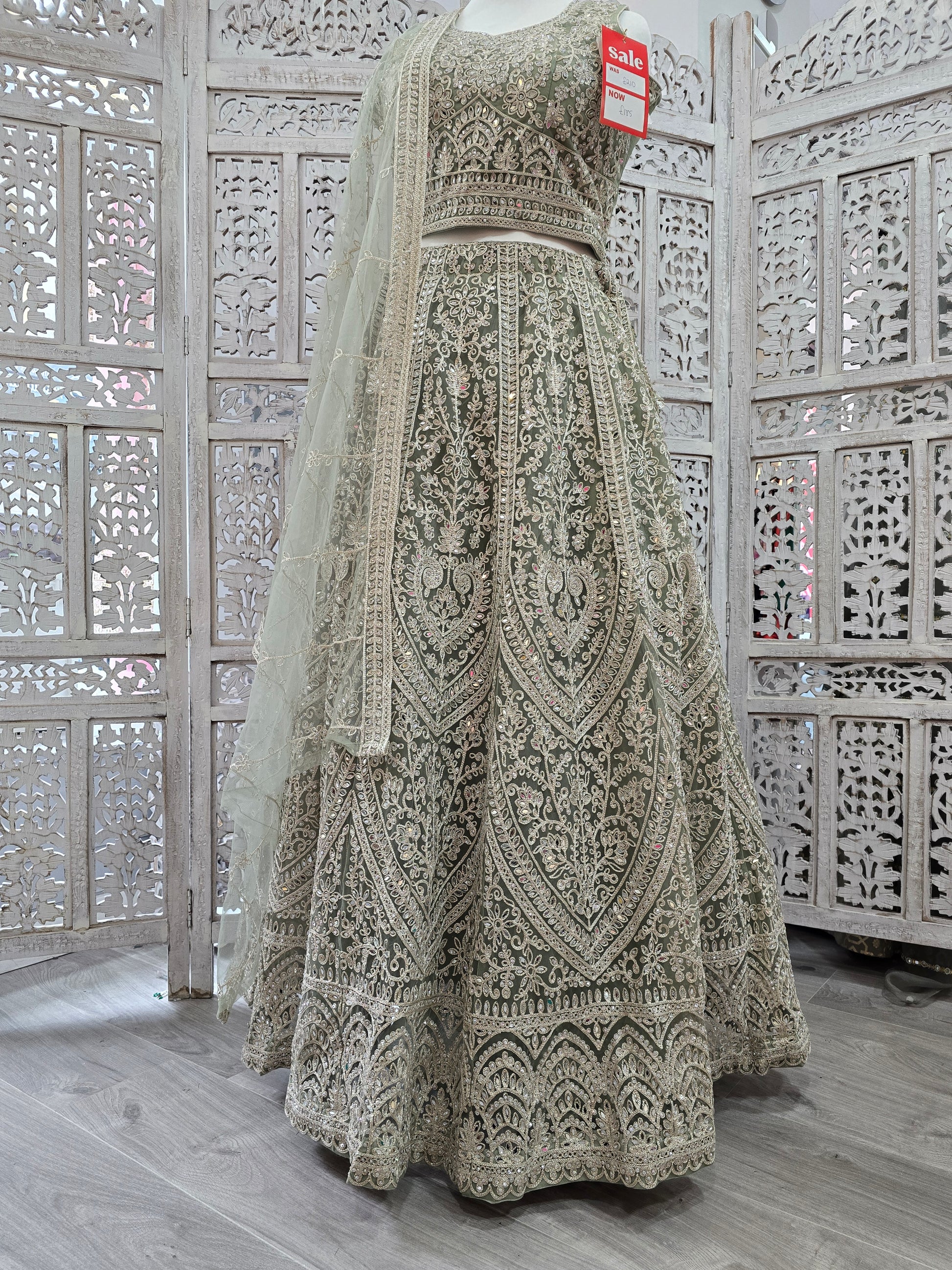 Mint Party Lehngas (Sizes 16-20)
