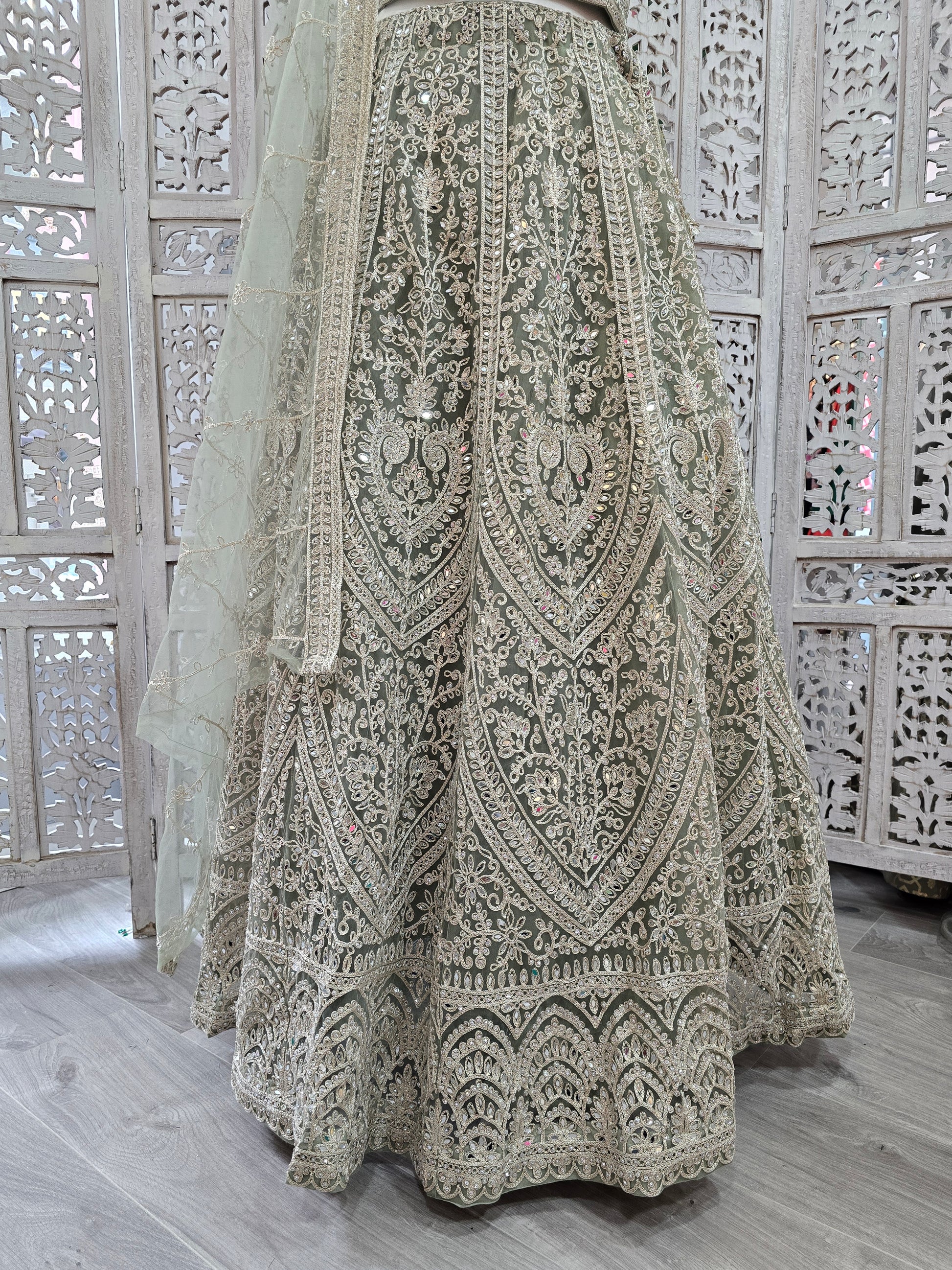 Mint Party Lehngas (Sizes 16-20)
