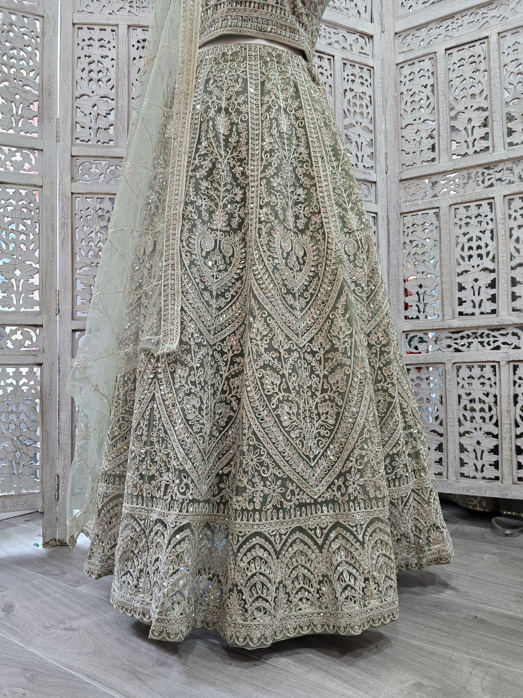 Mint Party Lehngas (Sizes 16-20)
