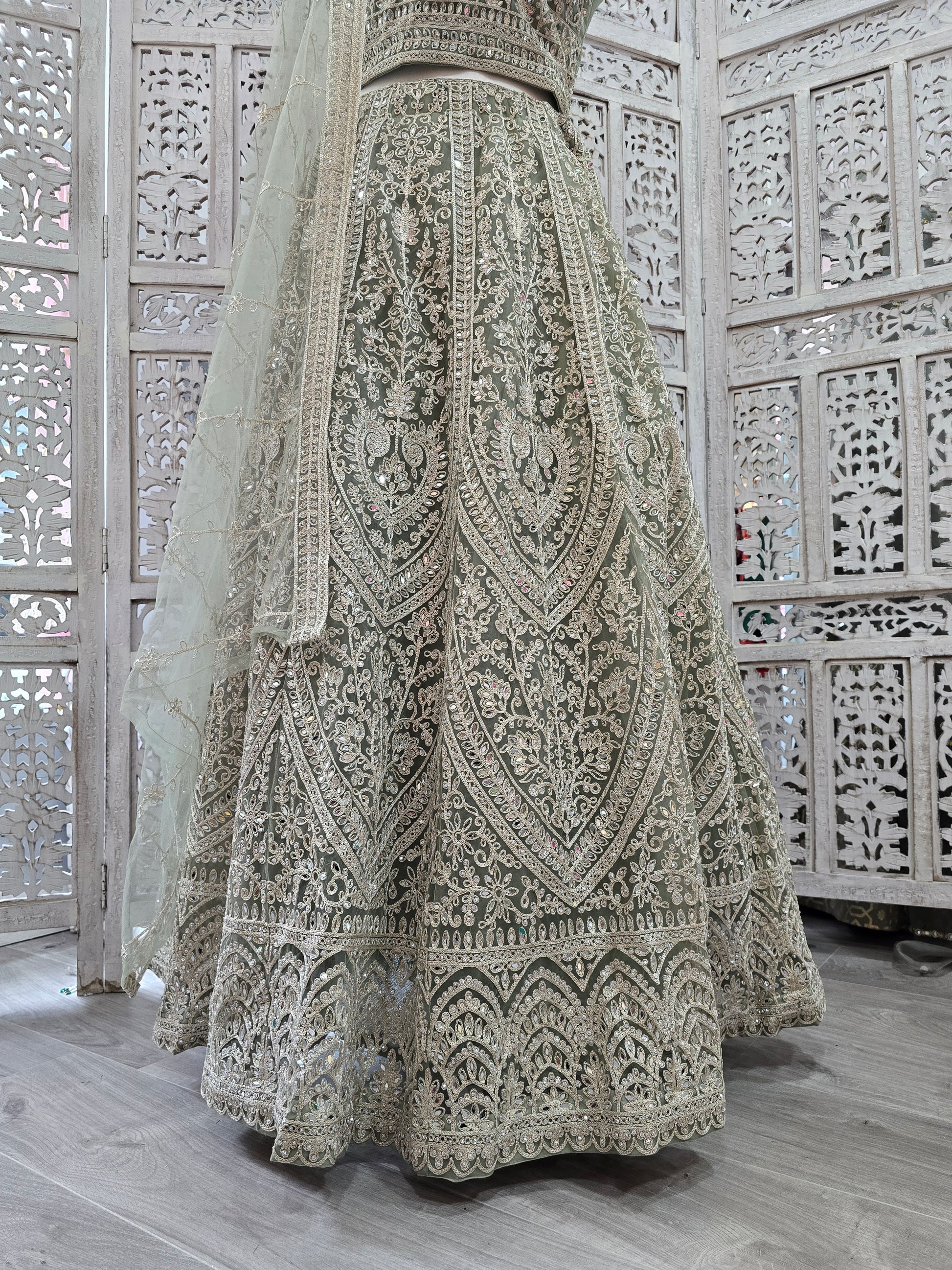 Mint Party Lehngas (Sizes 16-20)