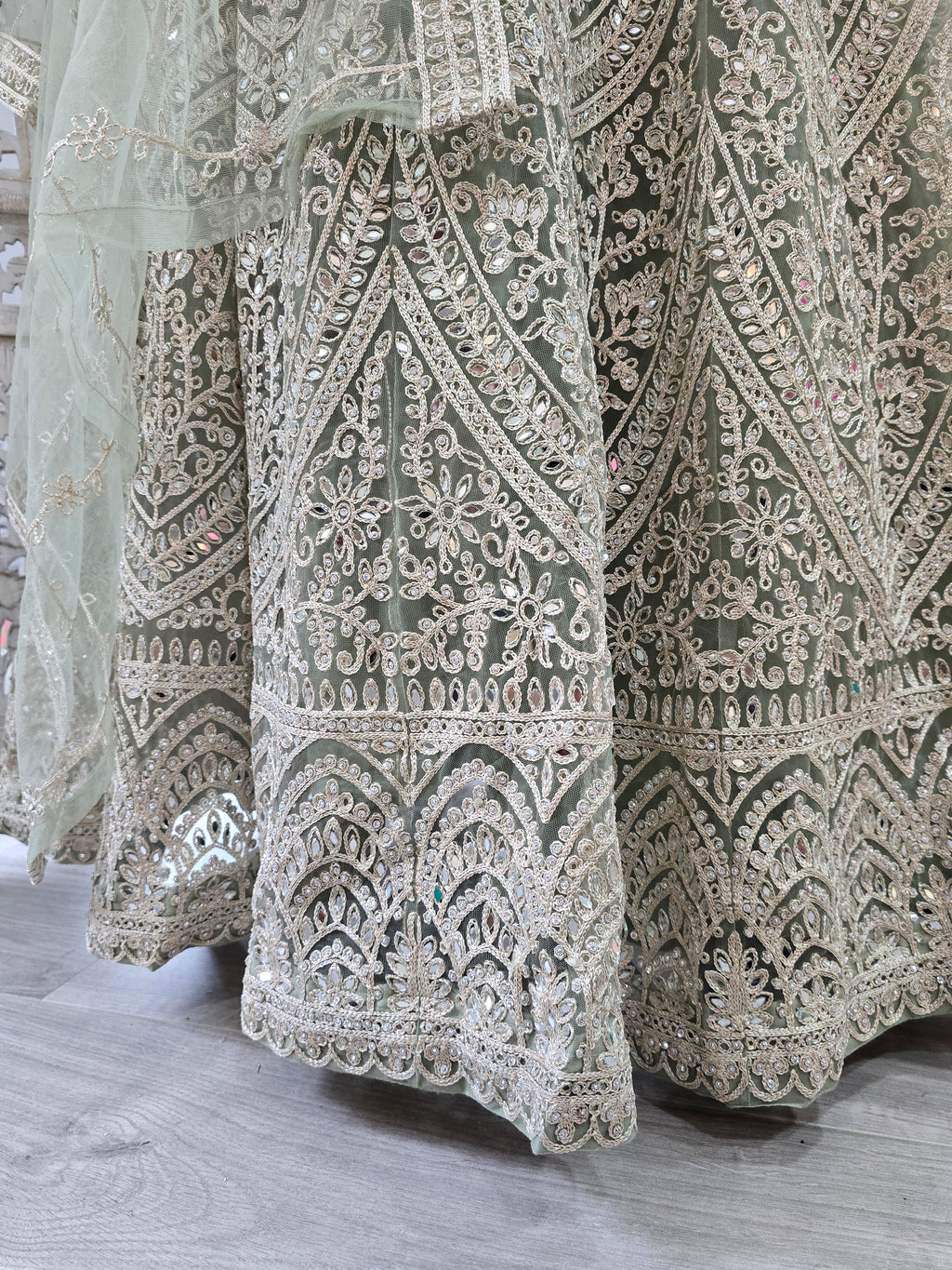 Mint Party Lehngas (Sizes 16-20)