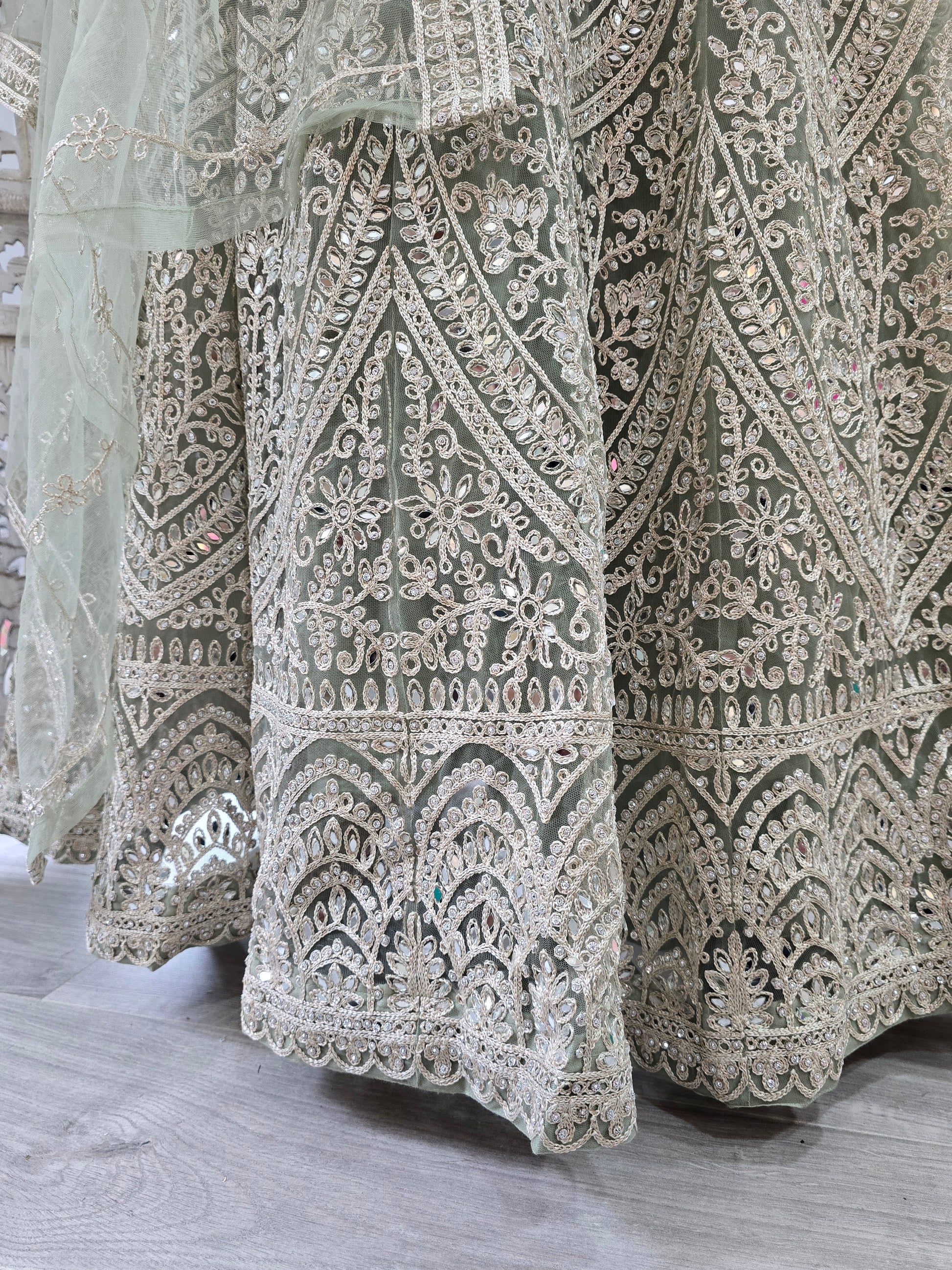 Mint Party Lehngas (Sizes 16-20)