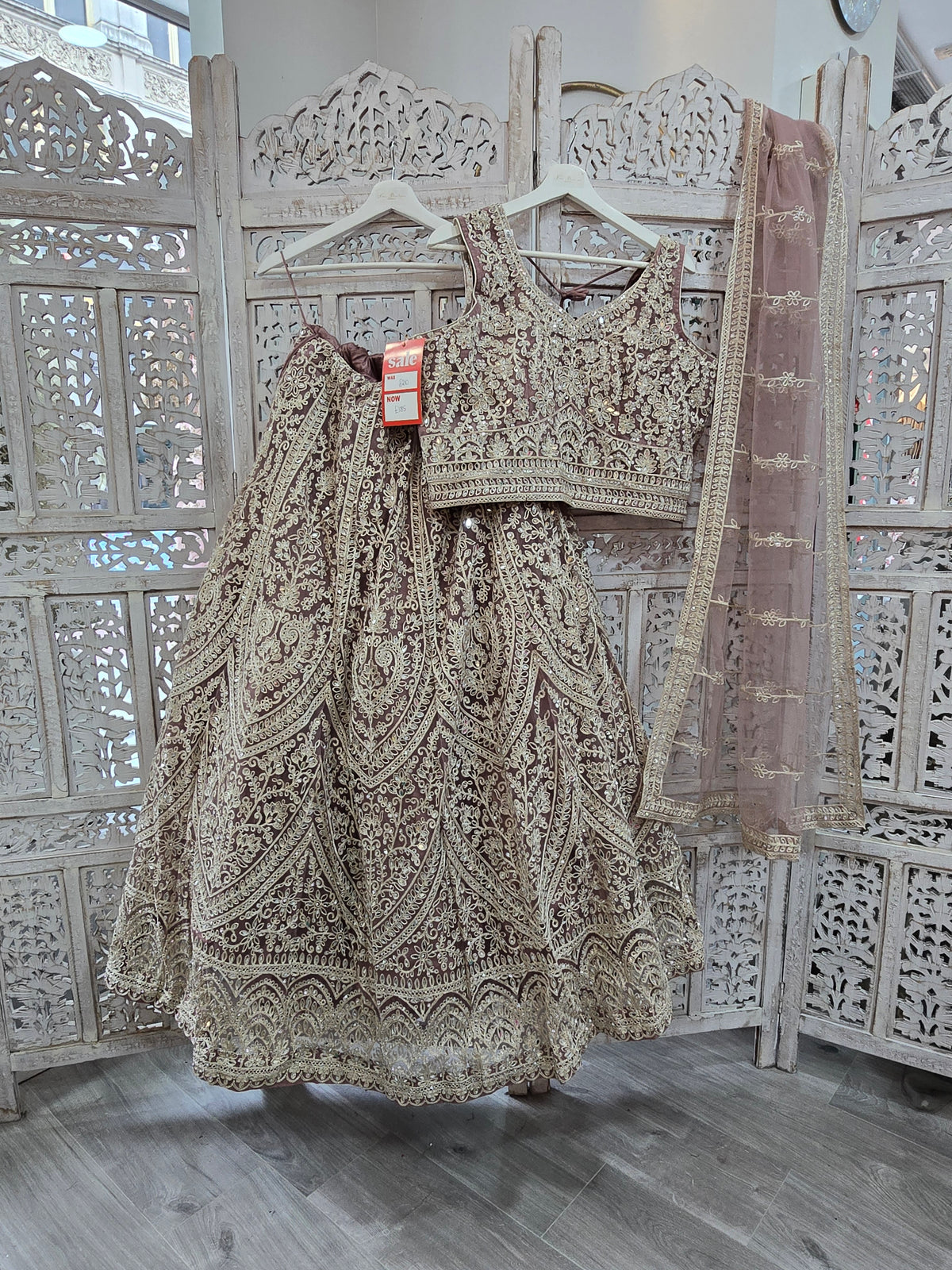 Dusky Pink/Mauve Party Lehngas (Sizes 16-20)