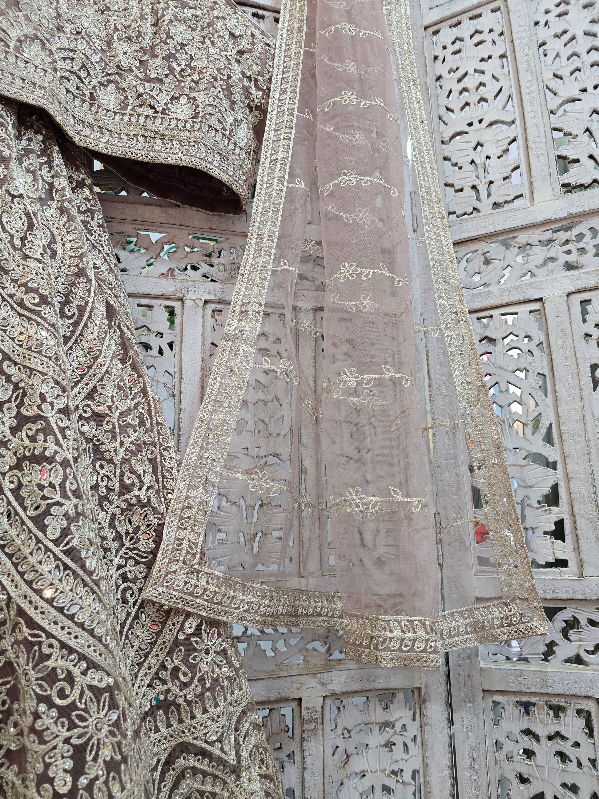 Dusky Pink/Mauve Party Lehngas (Sizes 16-20)