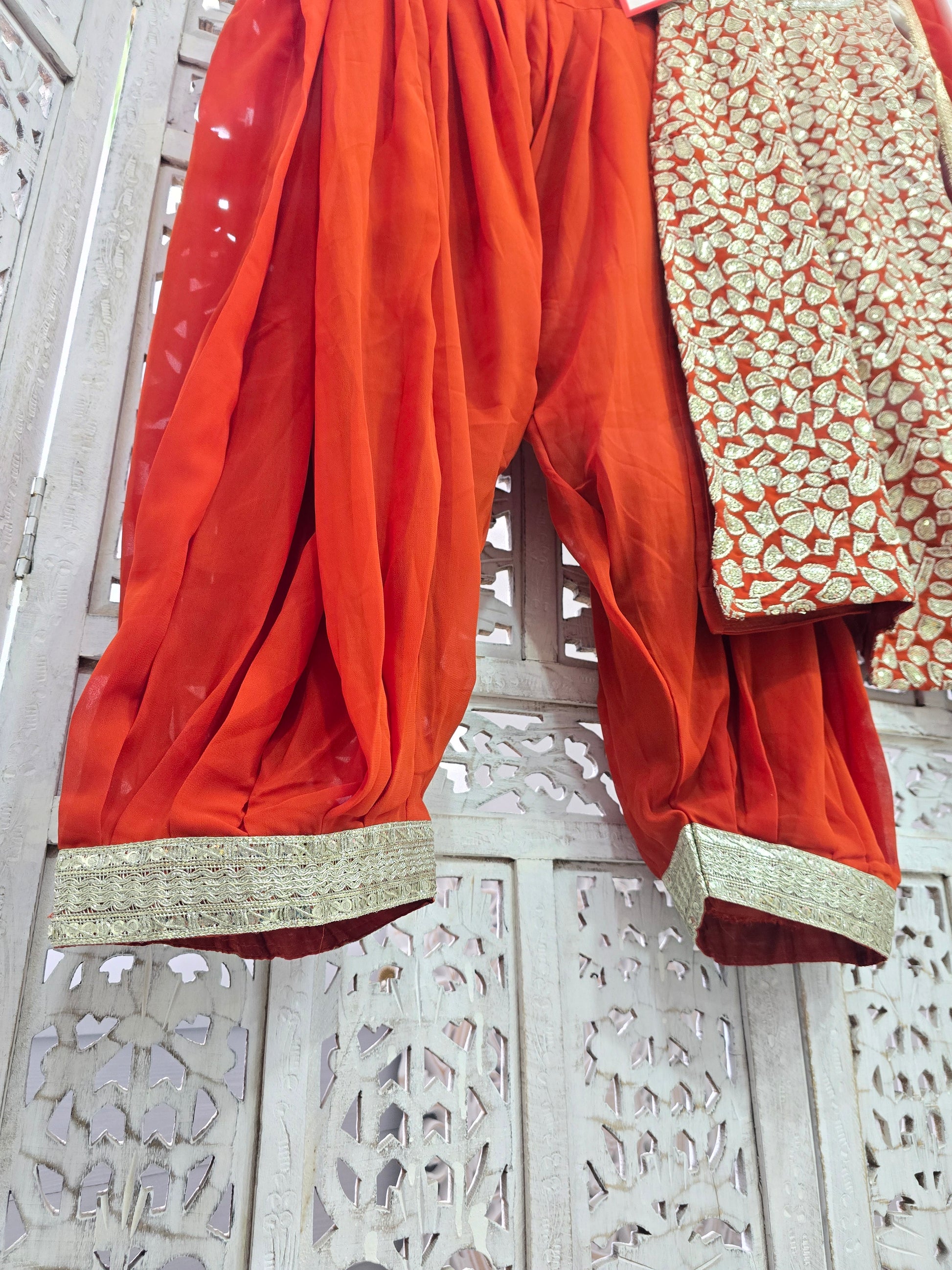 Burnt Orange Salwar Suit (Size 10-12)