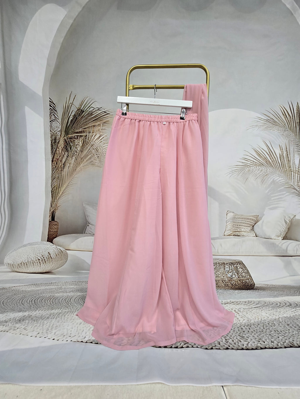 Pink Embroidered Sharara Suit (Size 16-22)