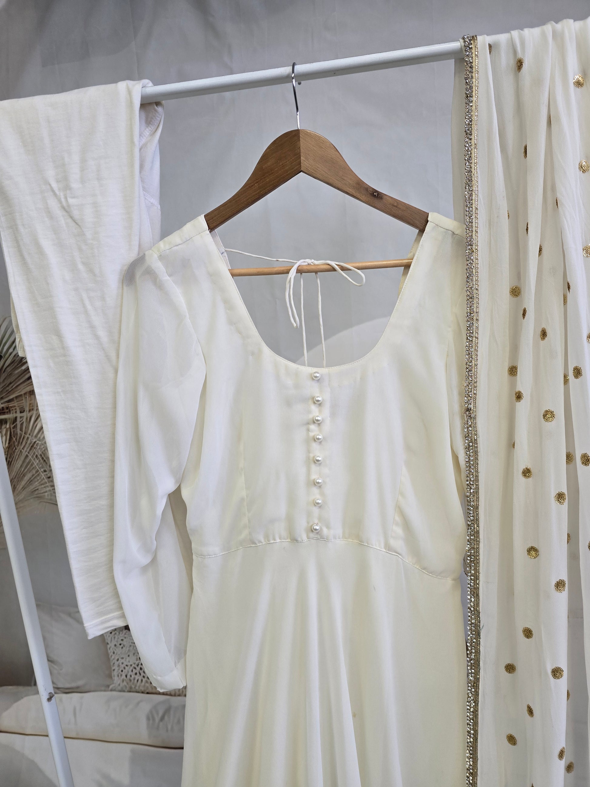 Light Cream Frock Suit (size 10-12)