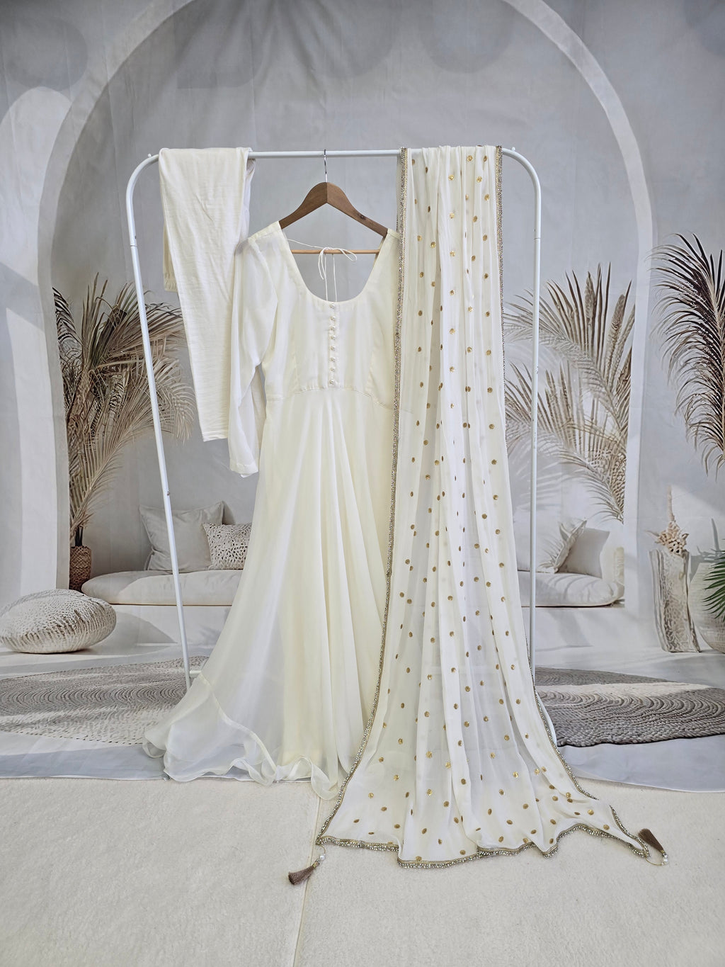 Light Cream Frock Suit (size 10-12)