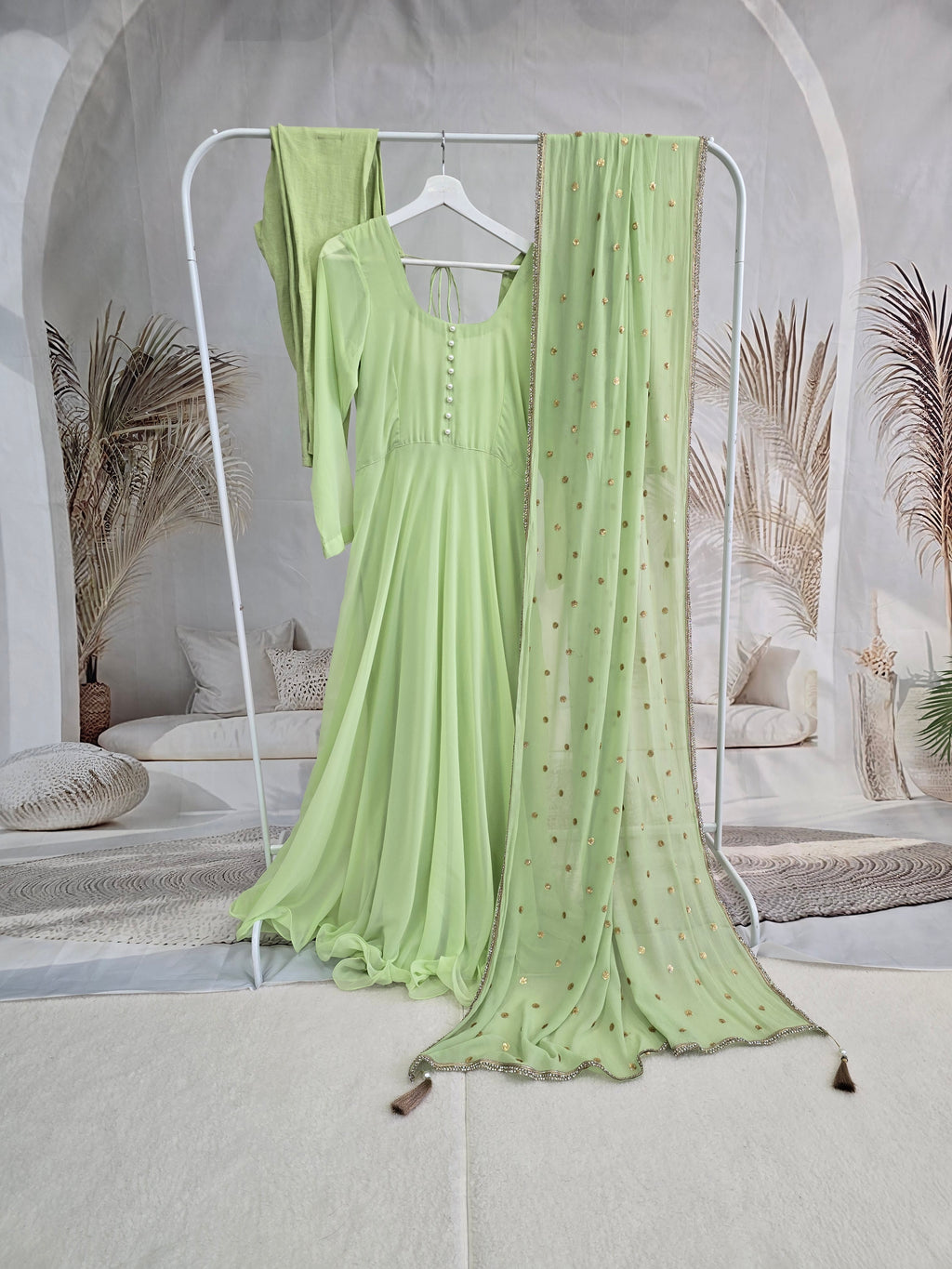 Lime Green Frock Suit (size 10-12)
