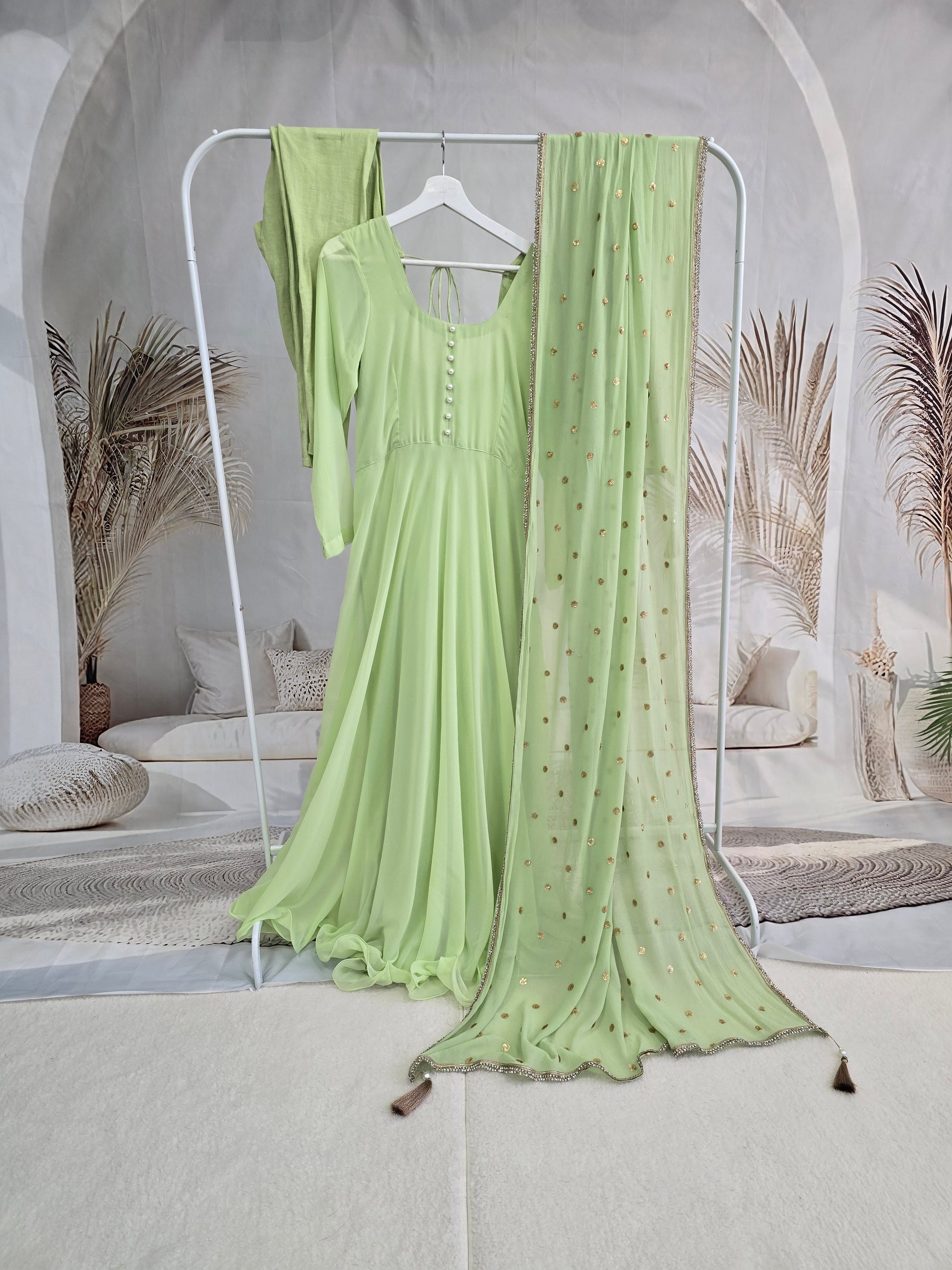 Lime Green Frock Suit (size 10-12)