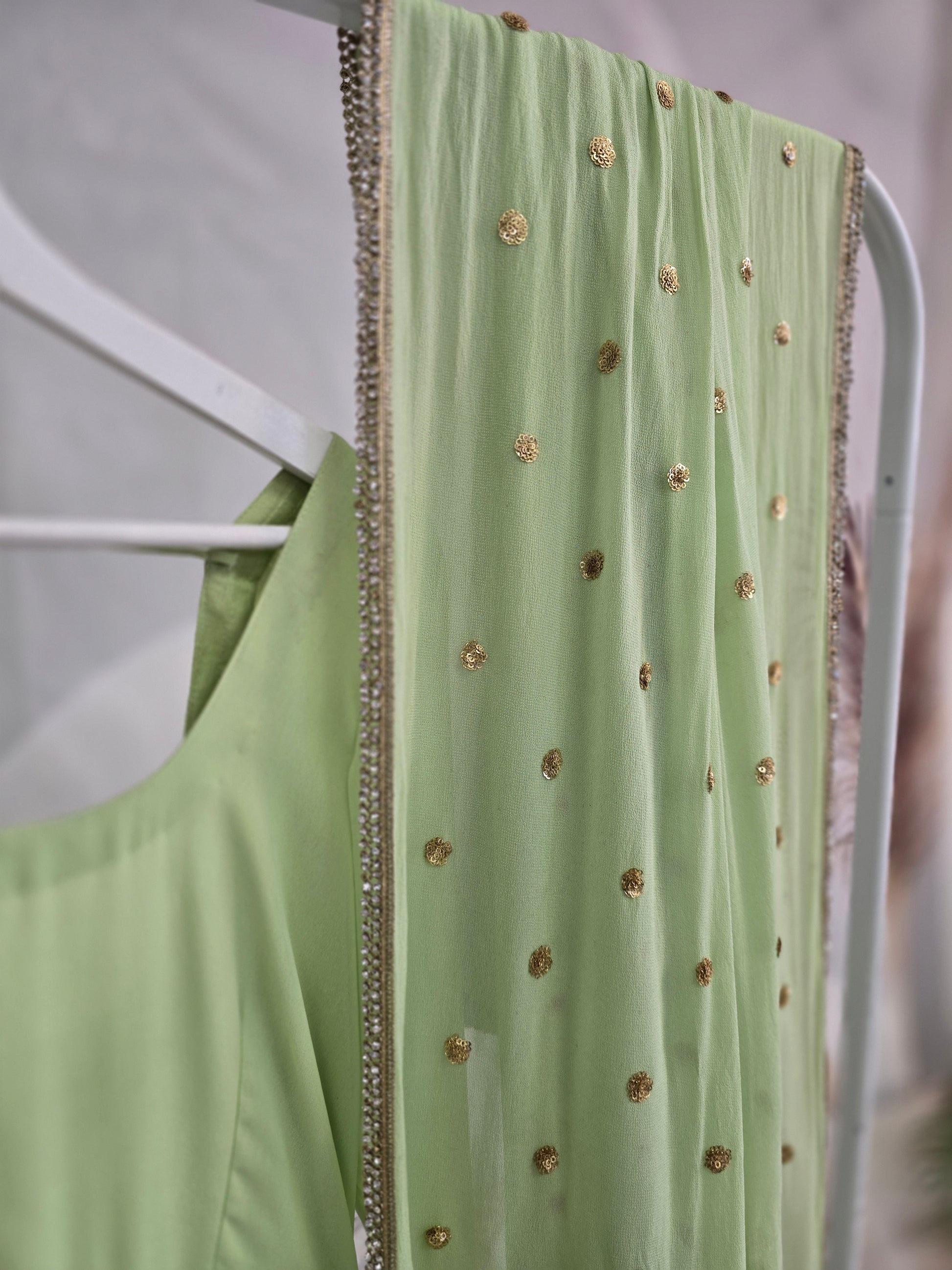 Lime Green Frock Suit (size 10-12)