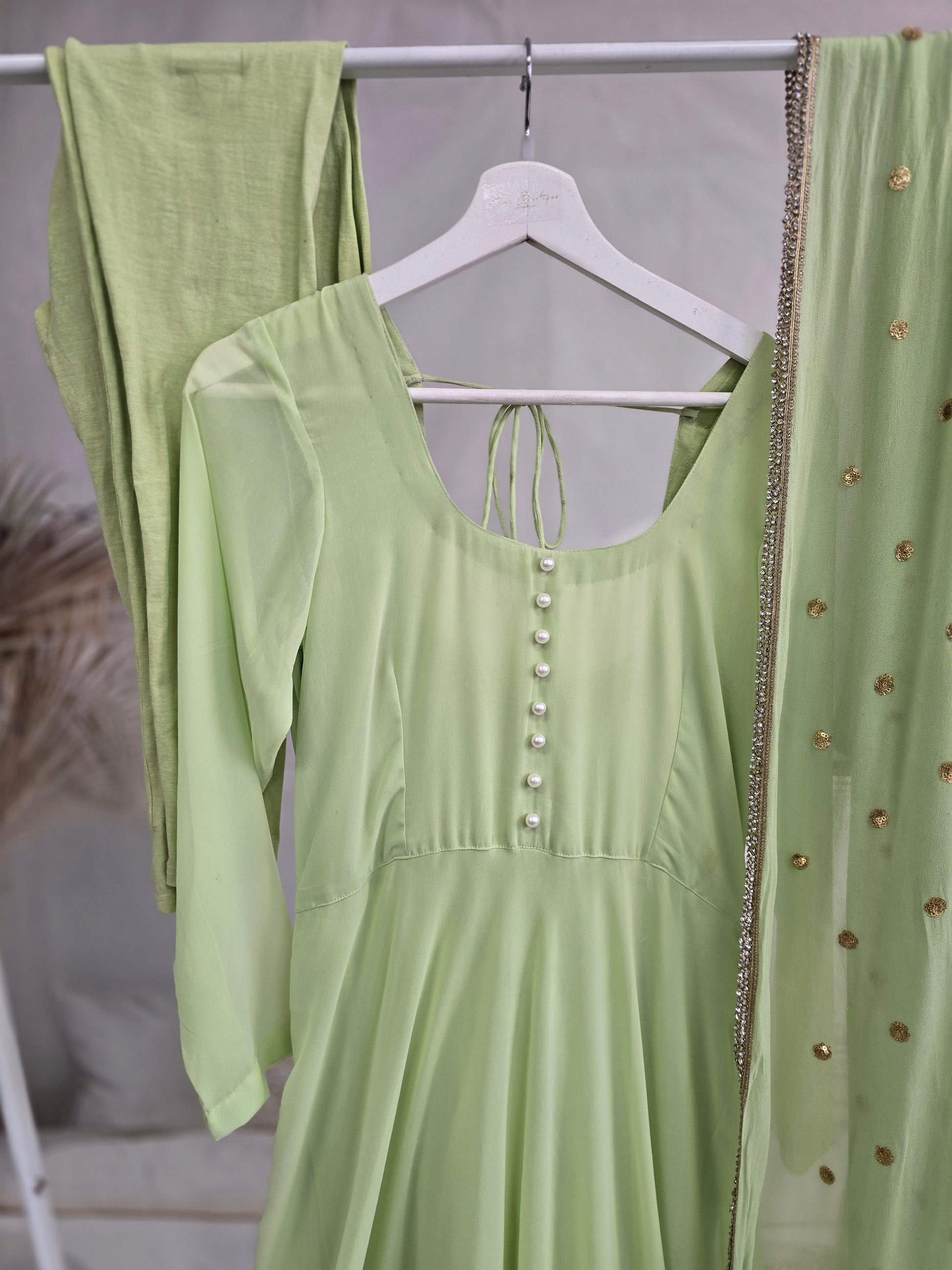 Lime Green Frock Suit (size 10-12)