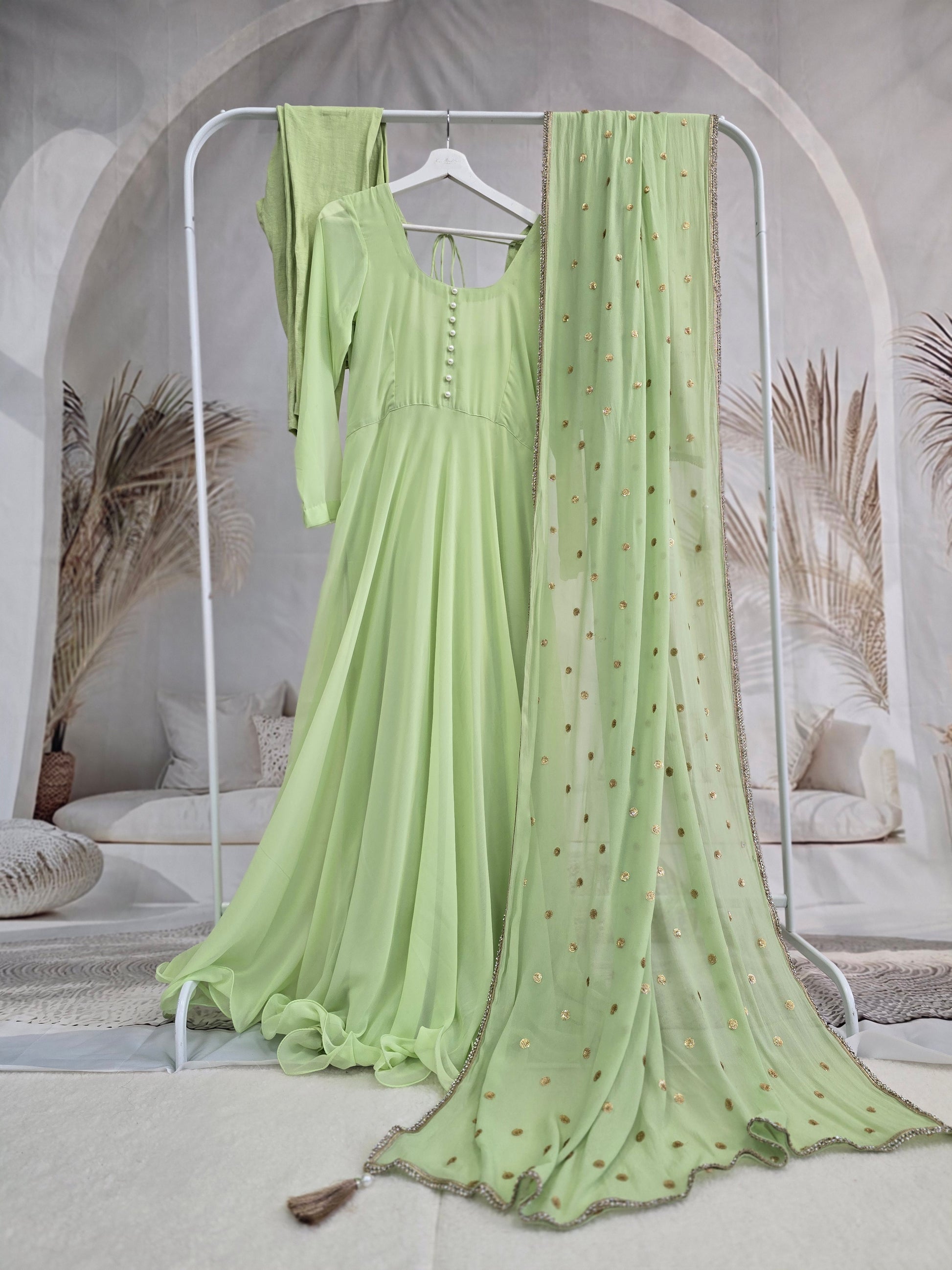 Lime Green Frock Suit (size 10-12)