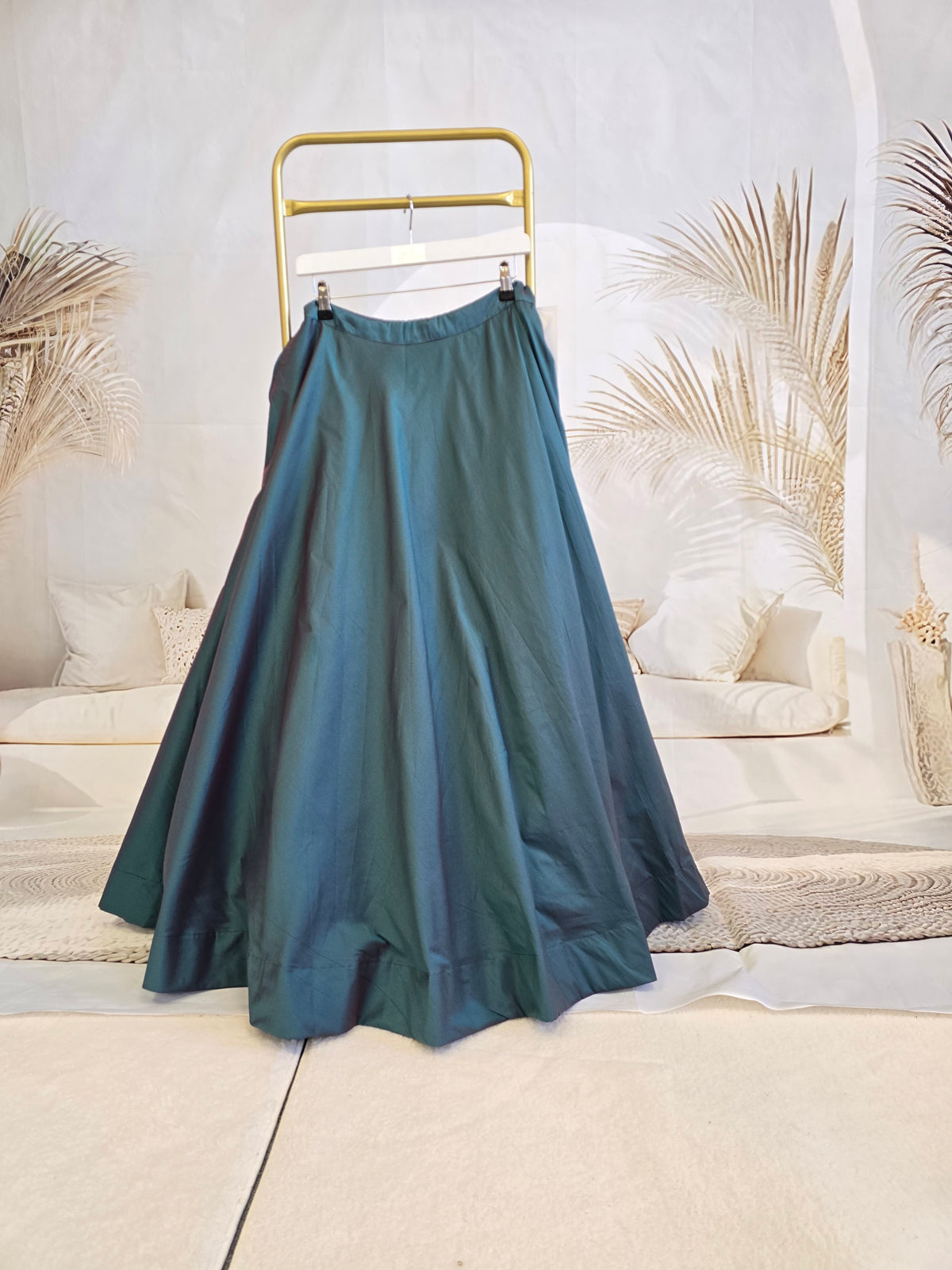Two Tone Teal Silk skirt/lehnga (sizes 8-22)