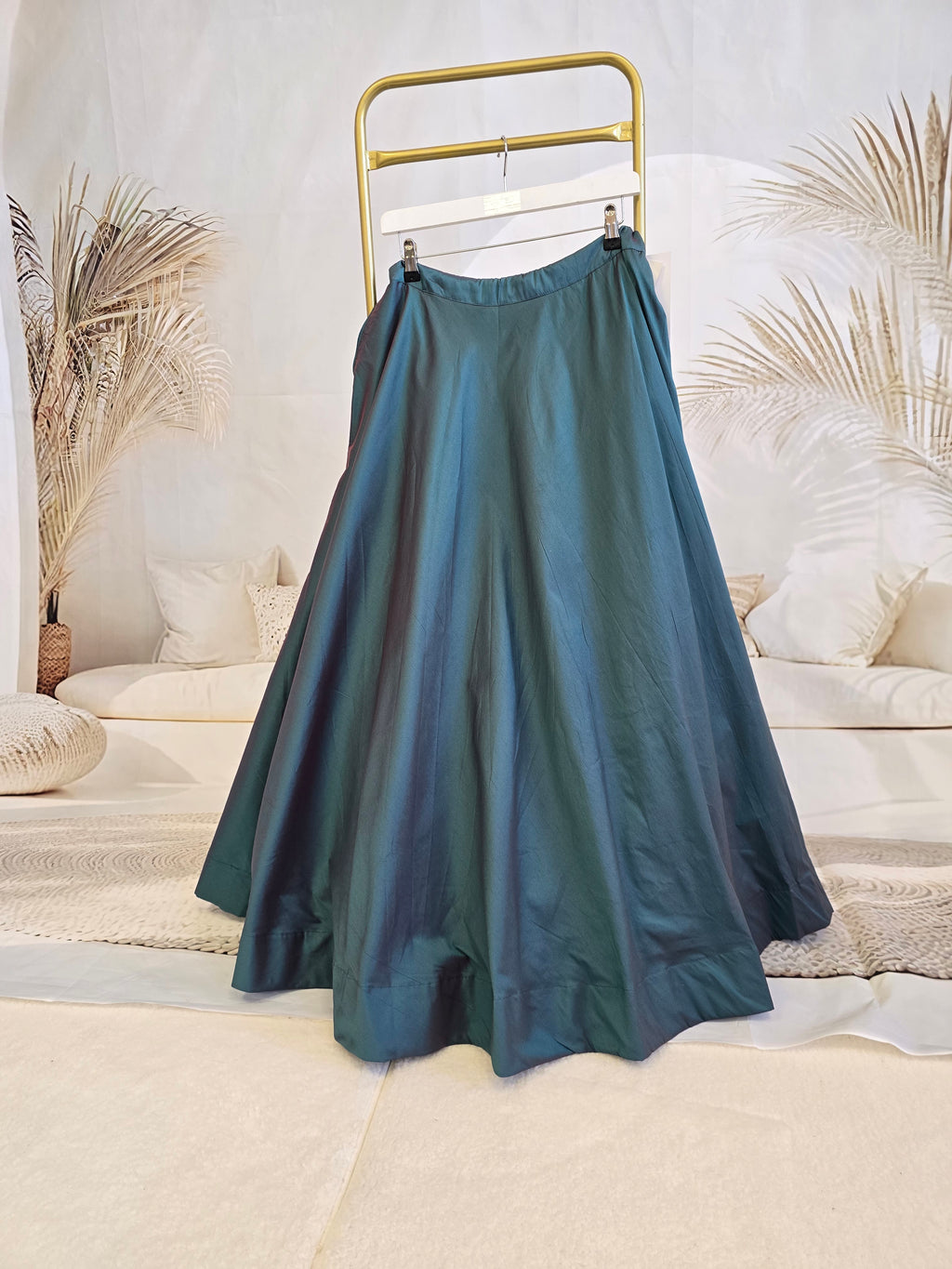 Two Tone Teal Silk skirt/lehnga (sizes 8-22)