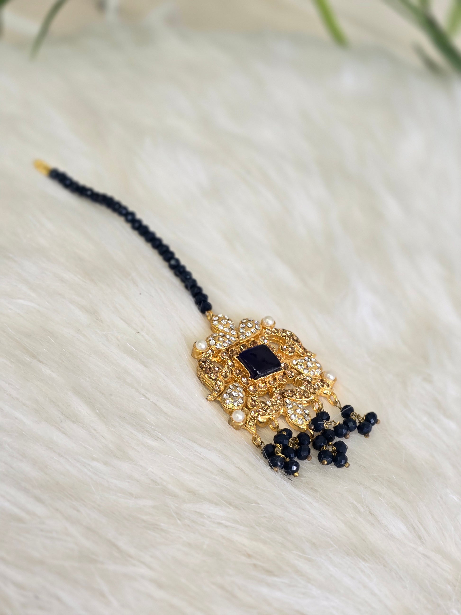 Maharani Navy Bead Tikka