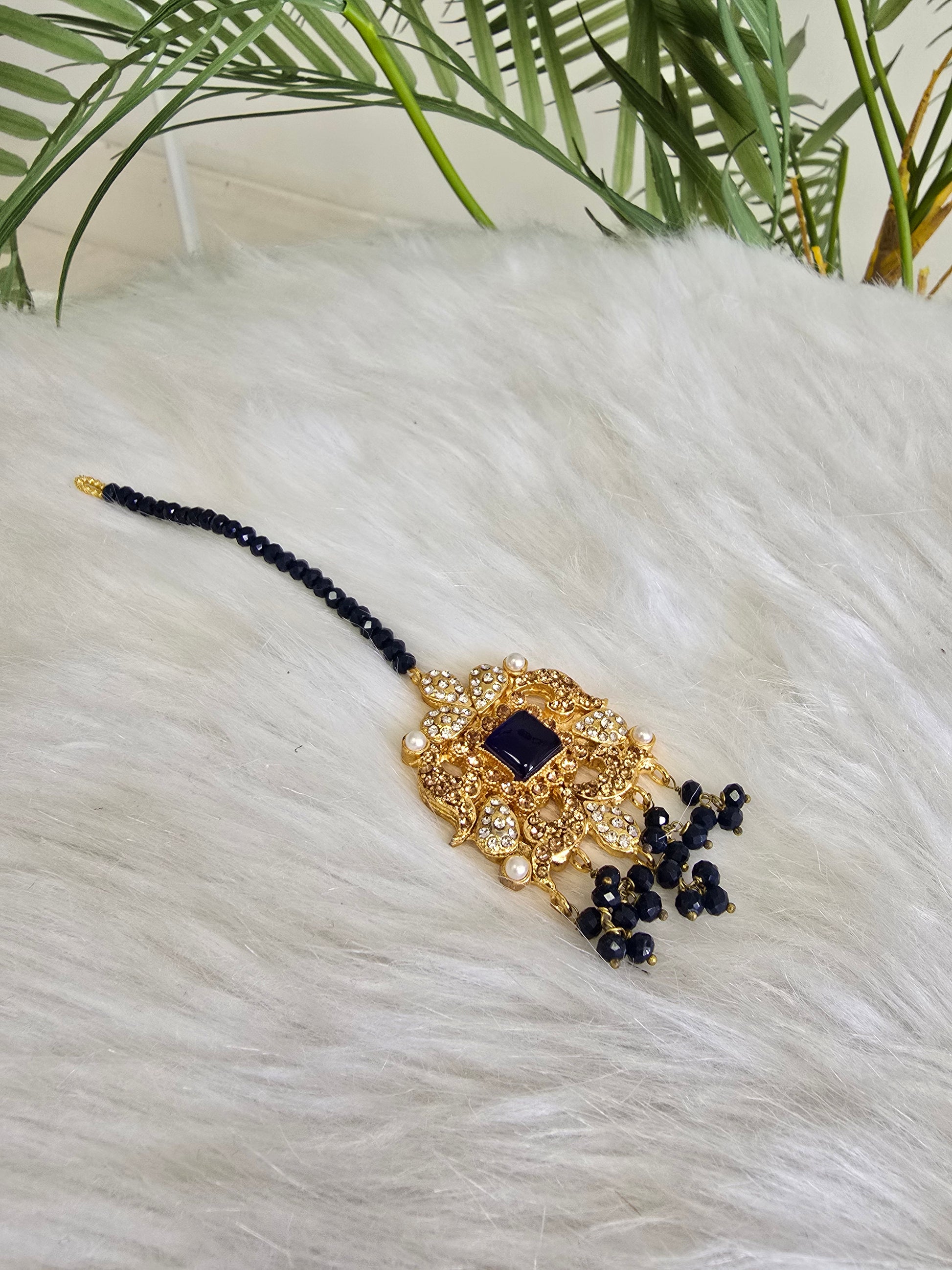 Maharani Navy Bead Tikka