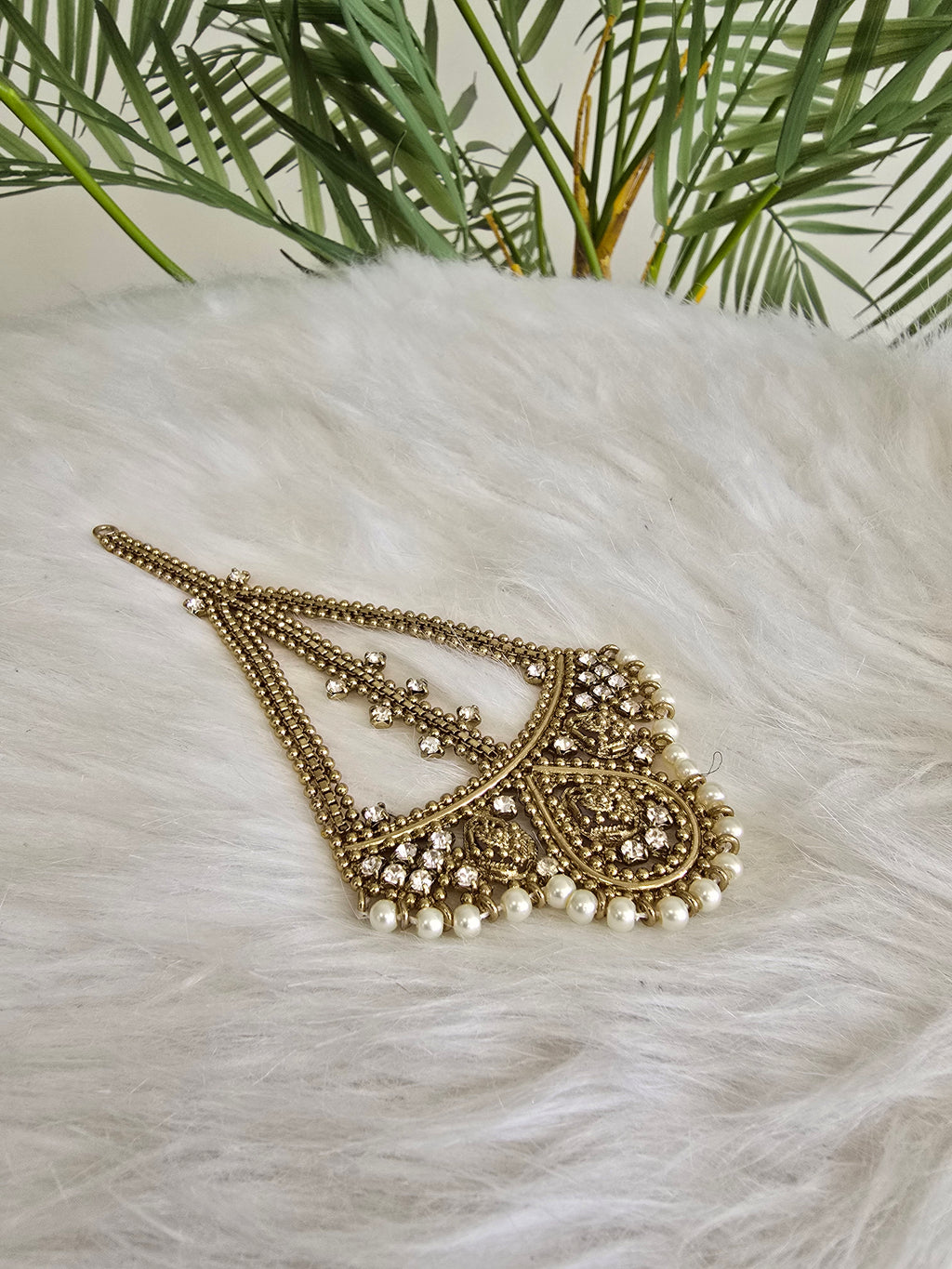Royal Gold, Pearl & Clear Stone Passa/Jhoomar