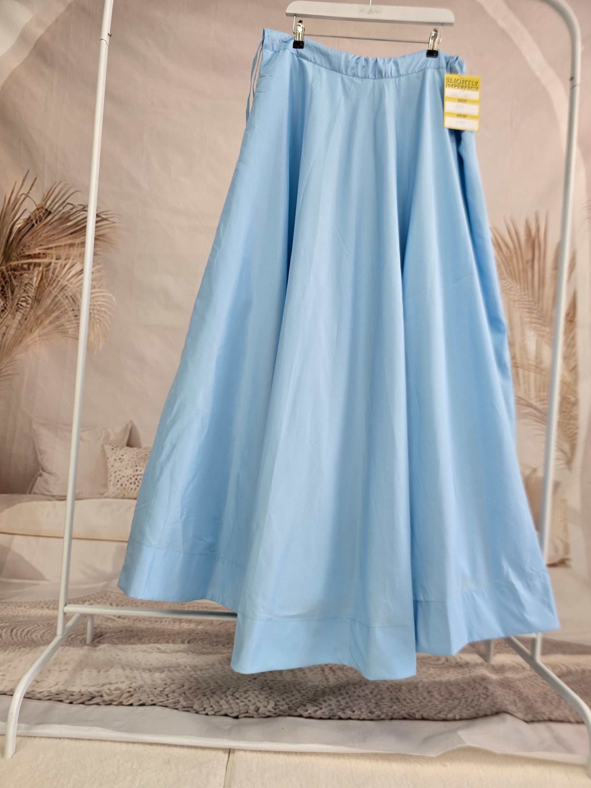 Readymade Light Blue Silk skirt/lehnga (size 16-18)
